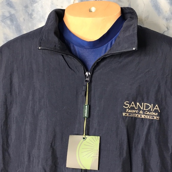 NWT Weatherproof men's lined full zipper jacket Sandia Resort Casino Logo Medium - Picture 4 of 10